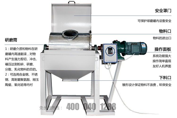 轻型滚筒式球磨机细节图