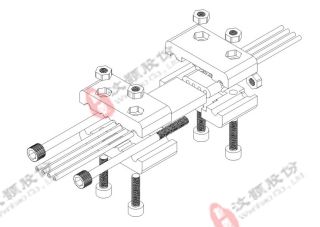 标准芯片横款夹具装配效果图