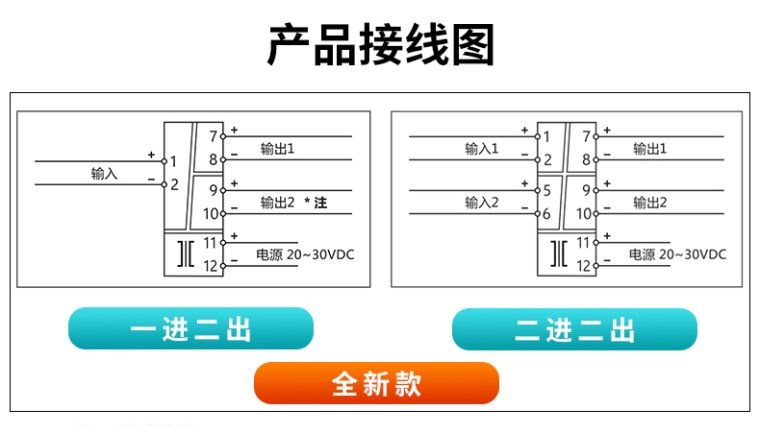 MIK-401Y信号隔离器产品接线图