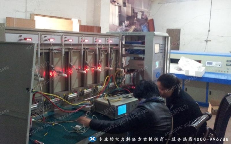 三相电能表检定装置现场试验图