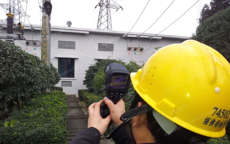 红外热像仪现场试验图