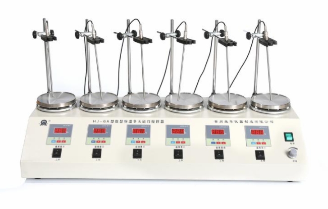 常州华荣HJ-6A数显恒温多头磁力加热搅拌器展示图