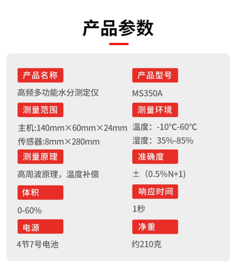 青岛拓科 MS350A 高频水分测定仪详情图7